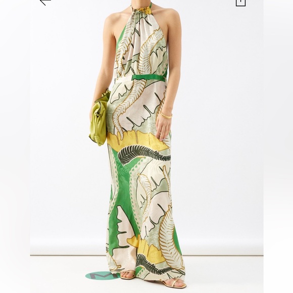 JUAN DE DIOS Magdalena Jungle-Print Silk Jacquard Maxi Dress - Picture 1 of 6